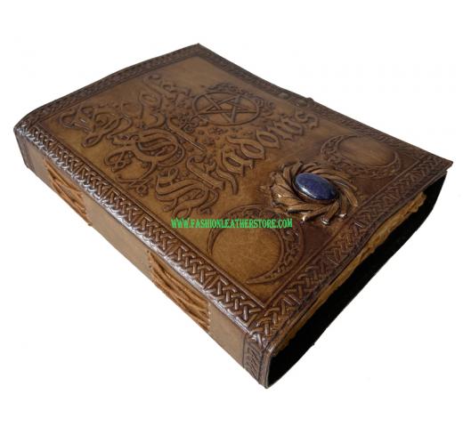 Book Of Shadows The Spell Book Hardcover Embossed Notebook Charcoal ten Color And Handmade